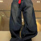 Blue Vintage Washed Distressed Baggy Boyfriend Jeans