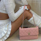 Amalfi white knit ruffle top