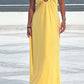 Samantha Yellow Off-the-Shoulder Maxi Dress