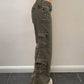Straight leg cargo jeans with buttons