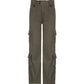 Straight leg cargo jeans with buttons