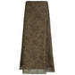 Brown vintage floral mesh maxi skirt