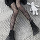 Fishnet tights with a spider web pattern