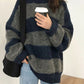 Oversized sweater with stripes
