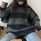 Oversized sweater with stripes