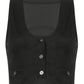 Black corset top with button placket