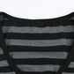 Super crop long sleeve striped knit top