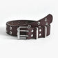 Belt with double star eyelet buckle vintage 80s
